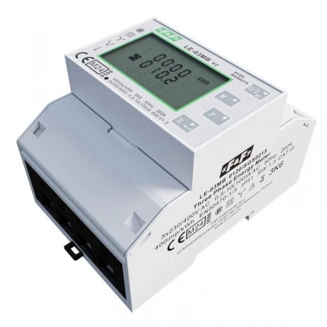 Licznik energii elektrycznej 3‑fazowy z wyświetlaczem LCD 100A LE‑03MB - obrazek 3