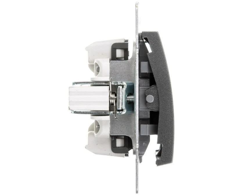 LOGI Łącznik zwierny podwójny LED śrubowy 10AX 250V grafit 021023141 25248 - obrazek 3