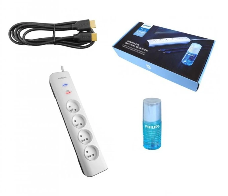 Listwa antyprzepięciowa Philips zestaw kabel hdmi i płyn do LCD TVSET01