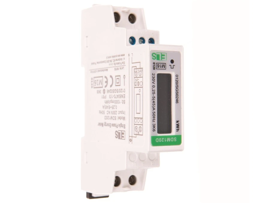 Licznik energii elektrycznej LCD 1‑fazowy 45A 230V SDM120D MID - obrazek 1