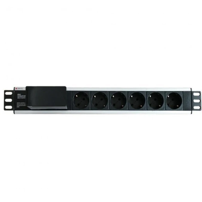 listwa rack 19 1.5u, 6x schuko, wyłącznik nadprądowy, /3 m/ - obrazek 3