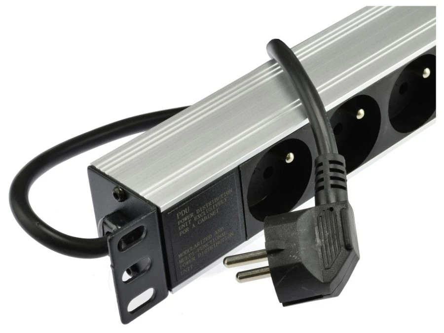 Listwa zasilająca RACK 19 1U 9 gniazd NEKU 1,8m - obrazek 3
