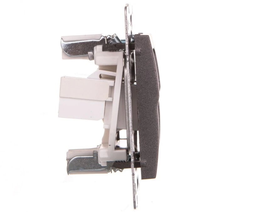 LOGI Gniazdo teleinformatyczne (RJ45 Cat.6+RJ11) Grafit 25290 - obrazek 3
