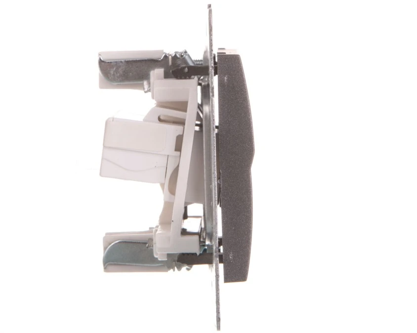 LOGI Gniazdo komputerowe podwójne niezależne (2x RJ45Cat 5e Jack) grafit 021410041 25287 - obrazek 3