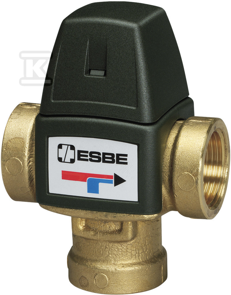 Termostatyczny zawór mieszający VTA321, regulator temperatury 35-60oc, KVS 1.5, 1/2 cala wewnętrzny 31100400 - obrazek 1