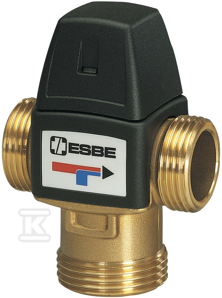 Termostatyczny zawór mieszający VTA322, regulator temperatury 35-60oc, KVS 1.6, 1 cal zewnętrzny 31101000 - obrazek 1