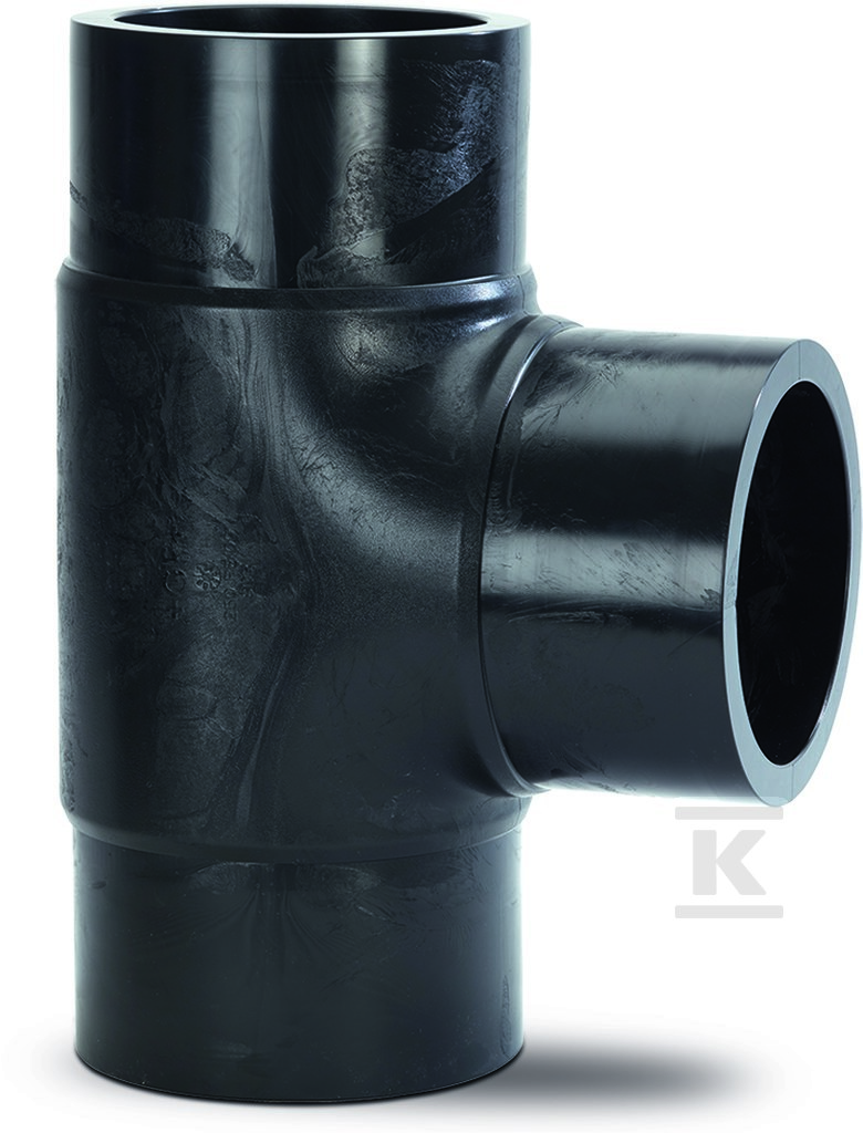 Trójnik doczołowy długi 90ST. LS d225 PE100, SDR11, PN10 gaz/PN16 woda, równoprzelotowy 753201020 - obrazek 1
