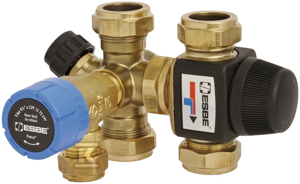 Termostatyczna grupa bezpieczeństwa ESBE VMB423 35-60°C CPF22 0,7MPA 31502300 - obrazek 1