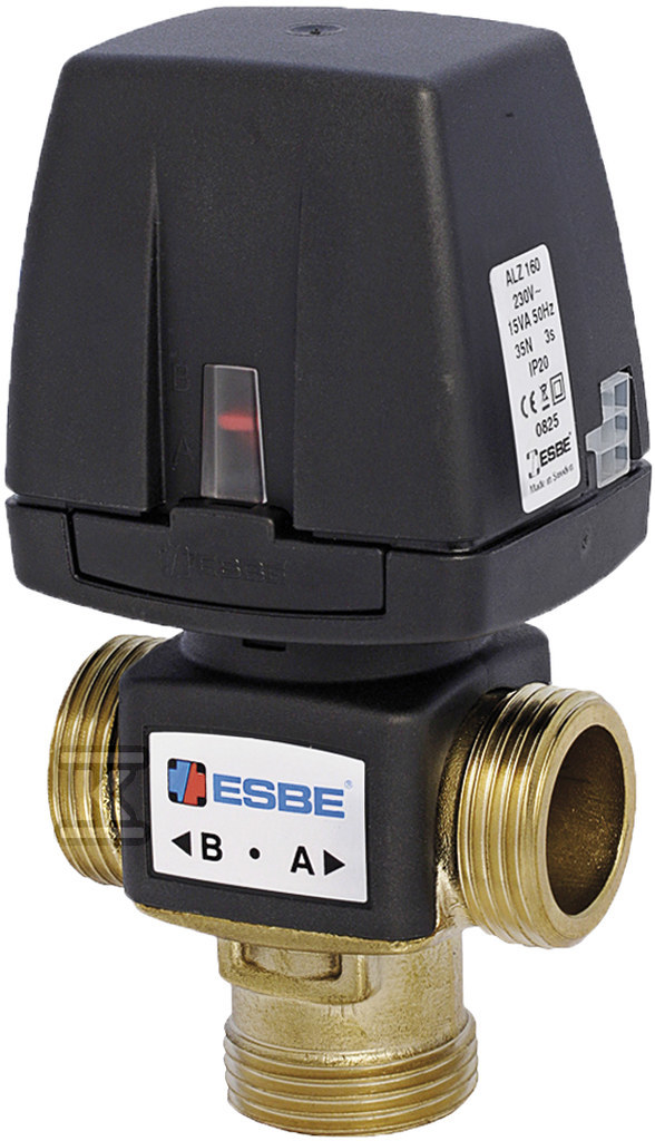 Zawory przełączające z siłownikiem ESBE VZC162 2-P 230V G1″ 20-6,0 (z kablem) 43060800