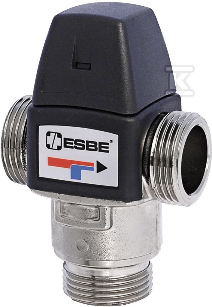 Termostatyczny zawór mieszający VTA332, regulator temperatury 35-60oc, KVS 1.3, 1 cal zewnętrzny 31150900 - obrazek 1