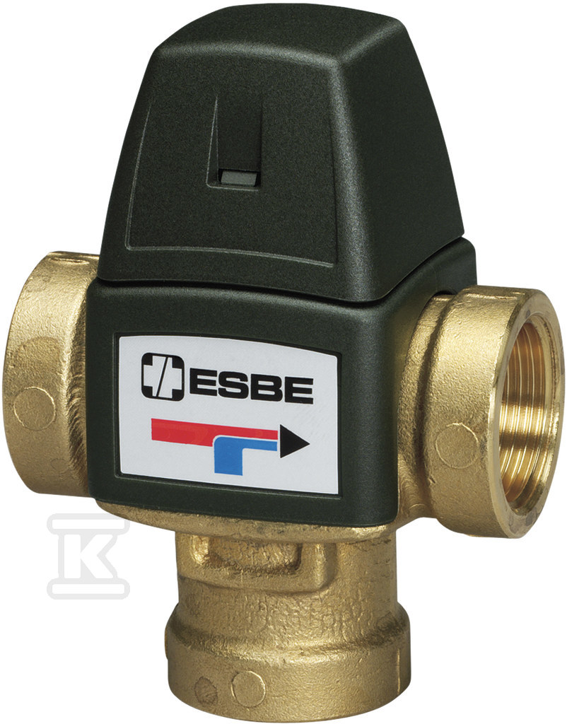 Termostatyczny zawór mieszający VTA321, regulator temperatury 20-43oc, KVS 1.5, 1/2 cala wewnętrzny 31100300 - obrazek 1