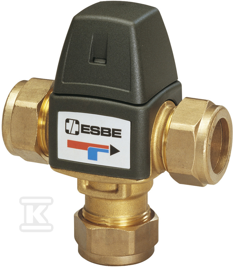 Termostatyczny zawór mieszający VTA323, regulator temperatury 35-60oc, KVS 1.5, 18mm CPF 31103900 - obrazek 1