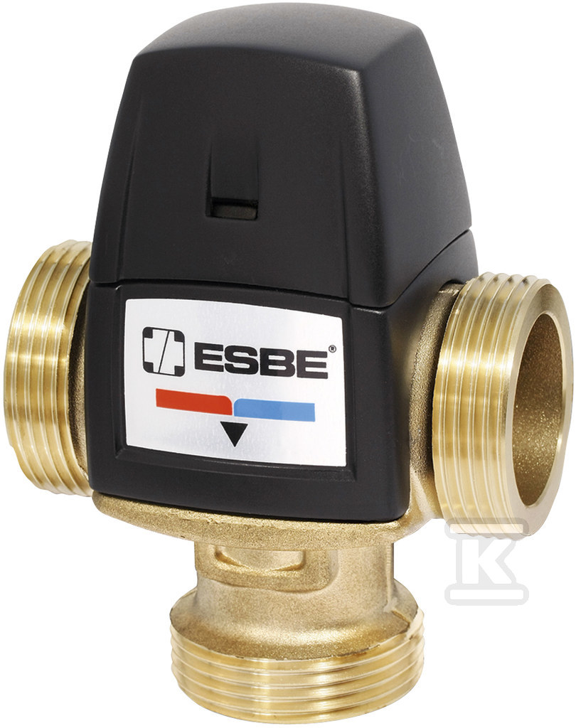 Termostatyczny zawór mieszający VTA552, regulator temperatury 50-75oc, KVS 3.2 1 cal zewnętrzny 31660300 - obrazek 1