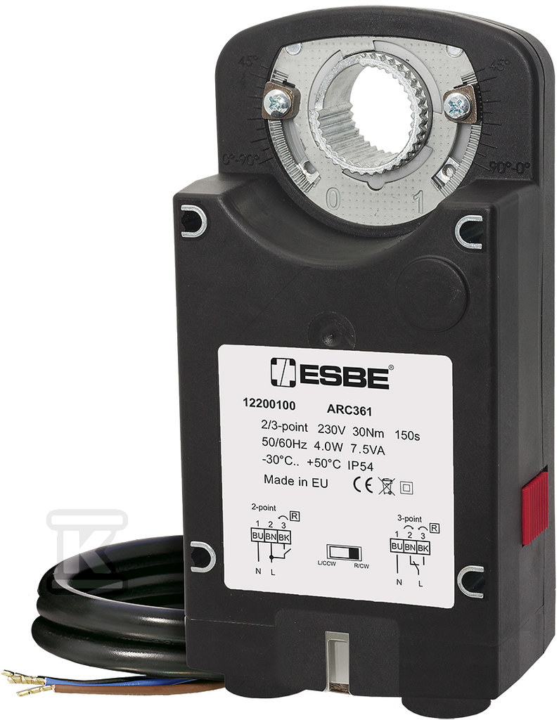 Siłownik ESBE ARC361 2/3-PUNKTOWY 230 V 30NM 150S 12200100 - obrazek 1