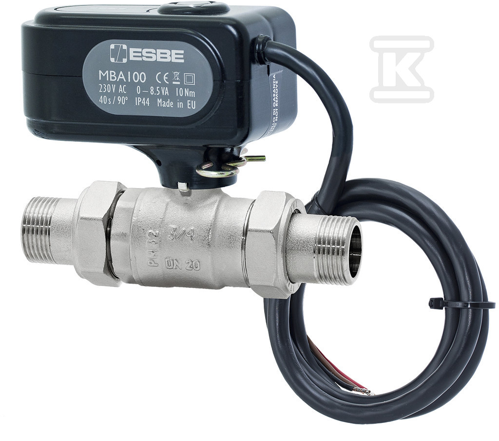 Zawór kulowy z napędem elektrycznym ESBE MBA122 G1 1/4 cala mm WA 230VAC 2-P 10NM 43101000 - obrazek 1