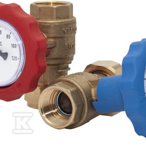 Zawór kulowy ESBE GSP933 z termometrami DN20-G1 67003800 Zawór kulowy ESBE GSP933 z termometrami DN20-G1 67003800