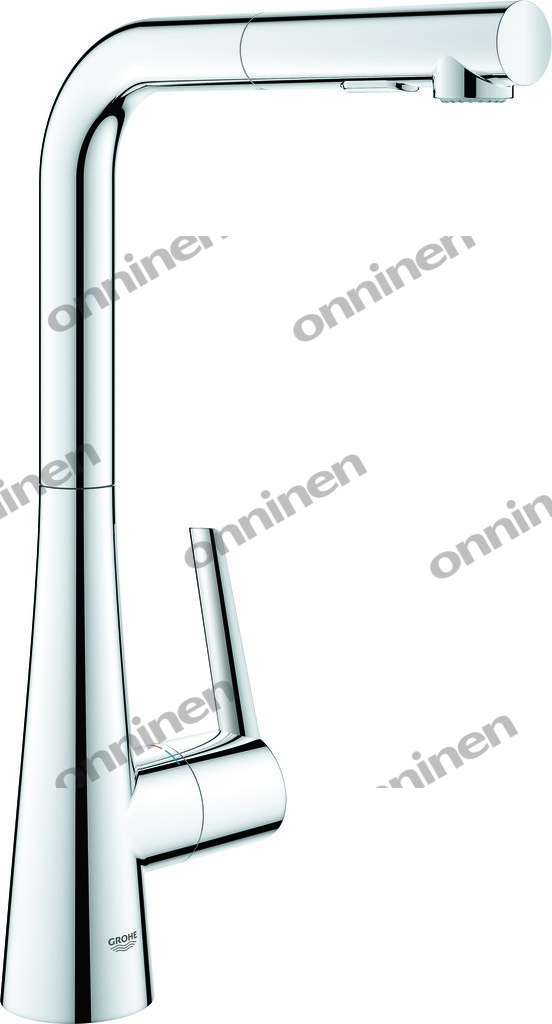 Bateria zlewozmywakowa Zedra z wyciaganą wylewką i 2 rodzajami strumieni chrom 32553002