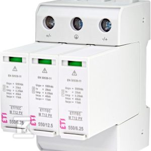 Ogranicznik przepięć T1, T2 (B, C) do systemów PV ETITEC M T12 PV 1100/12,5 Y 002440511 Ogranicznik przepięć T1, T2 (B, C) do systemów PV ETITEC M T12 PV 1100/12,5 Y 002440511