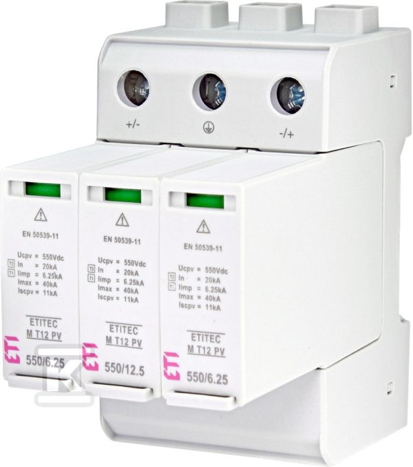 Ogranicznik przepięć T1, T2 (B, C) do systemów PV ETITEC M T12 PV 1100/12,5 Y 002440511