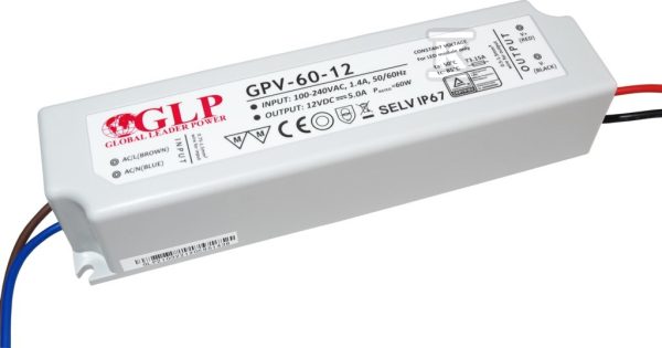 Zasilacz LED GLP 12V, 5A, 60W GPV-60-12