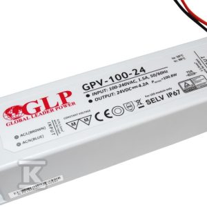 Zasilacz LED GLP 24V, 4,2A, 100W GPV-100-24 Zasilacz LED GLP 24V, 4,2A, 100W GPV-100-24