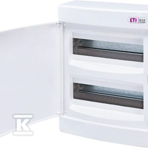 Rozdzielnica natynkowa 24 modułów IP40 drzwi białe ECT24PO-s 001101072 Rozdzielnica natynkowa 24 modułów IP40 drzwi białe ECT24PO-s 001101072