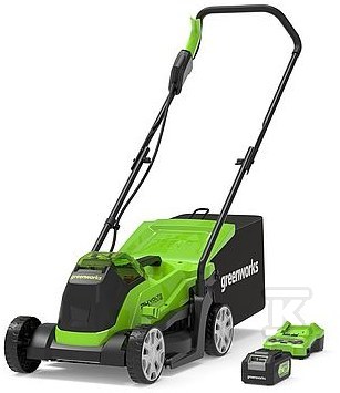 Kosiarka 33 Cm Greenworks Gd24Lm33K4 Zestaw Ładowarka + Aku 4 Ah 24V GR2516107UB