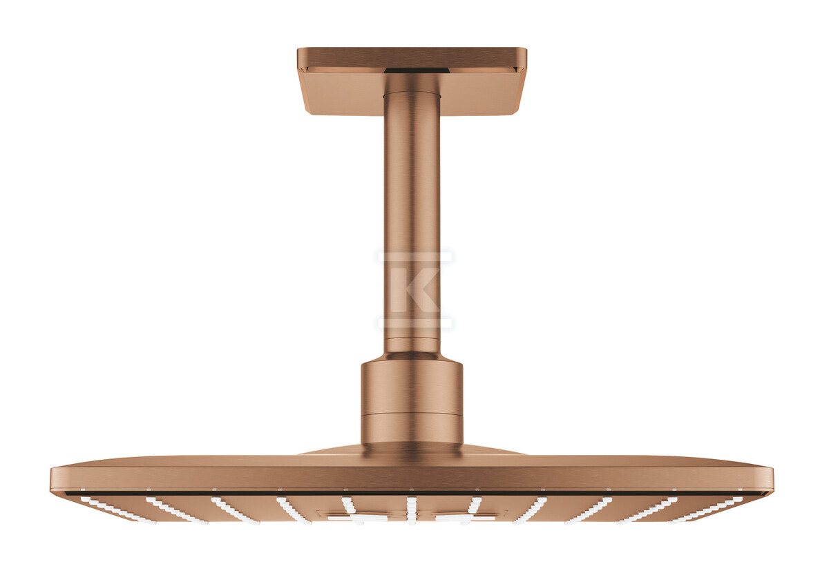 Deszczownica Rainshower SmartActive 310 Cube z przepustem stropowym 142 mm, 2 strumienie, brushed warm sunset 26481DL0 - obrazek 1