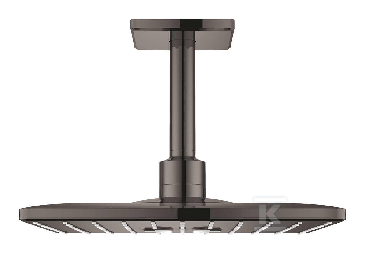 Deszczownica Rainshower SmartActive 310 Cube z przepustem stropowym 142 mm, 2 strumienie, hard graphite 26481A00 - obrazek 1