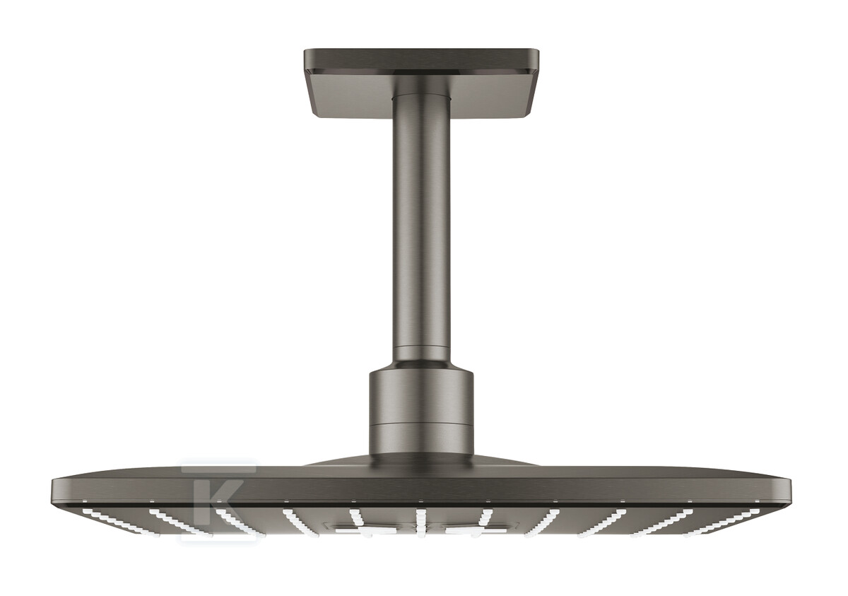 Deszczownica Rainshower SmartActive 310 Cube z przepustem stropowym 142 mm, 2 strumienie, brushed hard graphite 26481AL0 - obrazek 1