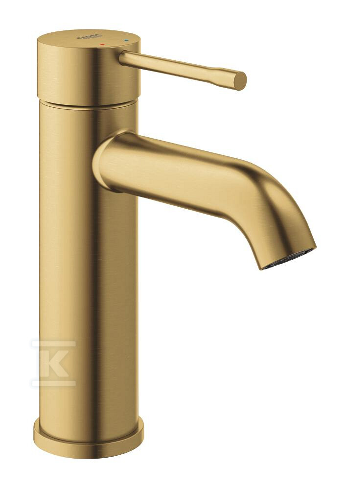 Bateria umywalkowa Grohe Essence jednouchwytowa, rozmiar S, brushed cool sunrise, ogranicznik przepływu 5,7 l/min., głowica Ceramiczna 28 mm, bez zestawu odpływowego 23590GN1 - obrazek 1