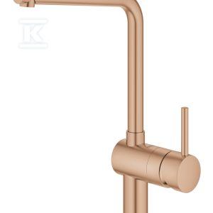 Bateria zlewozmywakowa Minta jednouchwytowa DN 15, brushed warm sunset, obrotowa wylewka typu L, zakres obrotu 0°/150°/360°, głowica ceramiczna 46 mm 31375DL0 Bateria zlewozmywakowa Minta jednouchwytowa DN 15, brushed warm sunset, obrotowa wylewka typu L, zakres obrotu 0°/150°/360°, głowica ceramiczna 46 mm 31375DL0