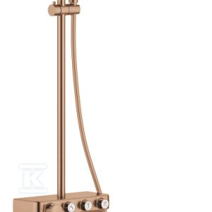 System prysznicowy Euphoria System SmartControl 310 Duo z termostatem do montażu ściennego, brushed warm sunset, deszczownica 2 strumienie, słuchawka 3 strumienie, ramię prysznica 450 mm, blokada bezpieczeństwa, nienagrzewająca się powierzchnia, przełącznik SmartControl 26507DL0 System prysznicowy Euphoria System SmartControl 310 Duo z termostatem do montażu ściennego, brushed warm sunset, deszczownica 2 strumienie, słuchawka 3 strumienie, ramię prysznica 450 mm, blokada bezpieczeństwa, nienagrzewająca się powierzchnia, przełącznik SmartControl 26507DL0