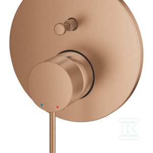 Bateria Essence jednouchwytowa do obsługi dwóch wyjść wody, brushed warm sunset, montaż ścienny podtynkowy, głowica Ceramiczna 46 mm, metalowa rozeta, metalowa dźwignia 24058DL1 Bateria Essence jednouchwytowa do obsługi dwóch wyjść wody, brushed warm sunset, montaż ścienny podtynkowy, głowica Ceramiczna 46 mm, metalowa rozeta, metalowa dźwignia 24058DL1