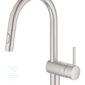 Bateria zlewozmywakowa Minta jednouchwytowa, stal nierdzewna, kąt obrotu wylewki 360° głowica Ceramiczna 46 mm, wyciągana wylewka C z przełącznikiem strumienia 32321DC2 Bateria zlewozmywakowa Minta jednouchwytowa, stal nierdzewna, kąt obrotu wylewki 360° głowica Ceramiczna 46 mm, wyciągana wylewka C z przełącznikiem strumienia 32321DC2