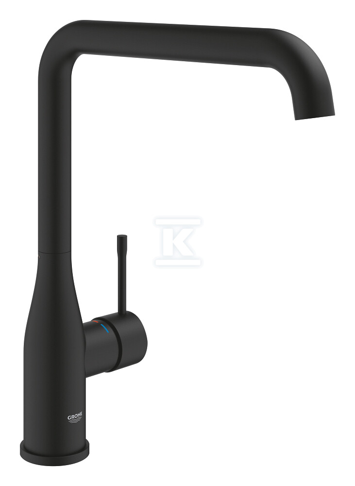 Bateria zlewozmywakowa Grohe Essence jednouchwytowa, wylewka obracana z blokadą na 3 zakresach 0° / 150° / 360°, głowica ceramiczna, czarna 30505KF0 - obrazek 1