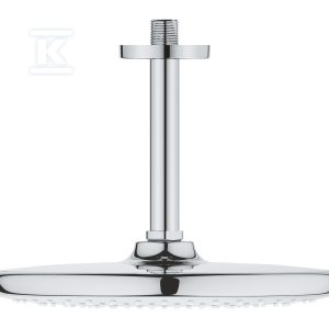 Deszczownica Tempesta 250 z ramieniem 380 mm, 1 strumień, chrom, ogranicznik przepływu 9,5 l/min 26663000 Deszczownica Tempesta 250 z ramieniem 380 mm, 1 strumień, chrom, ogranicznik przepływu 9,5 l/min 26663000