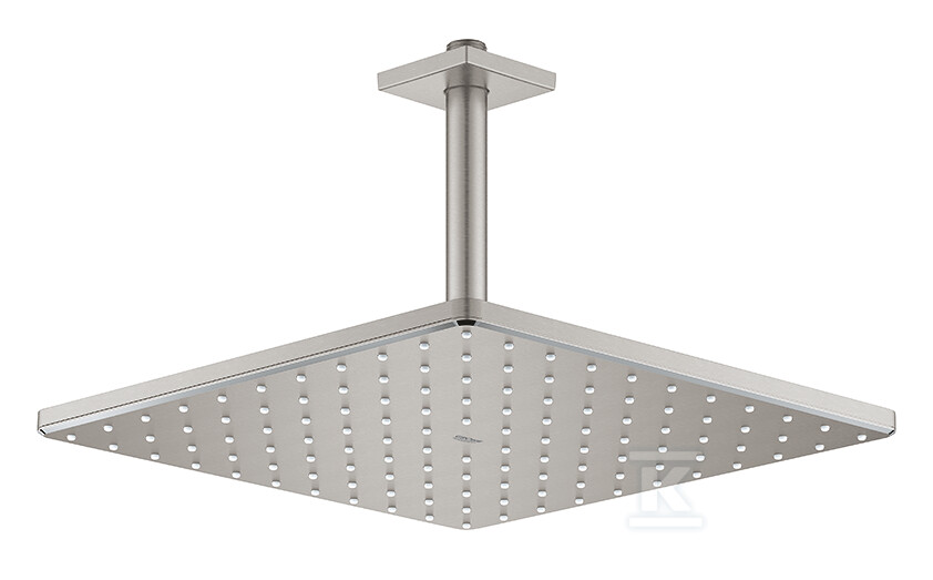 Deszczownica Rainshower Mono 310 Cube z przepustem stropowym 142 mm, 1 strumień, stal nierdzewna, ogranicznik przepływu 9,5 l/min 26566DC0 - obrazek 1
