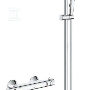 Prysznicowa bateria termostatyczna Grohtherm 800 chrom, blokada bezpieczeństwa SafeStop, przycisk oszczędnościowy Eco, w zestawie: słuchawka prysznicowa 2 strumienie, drążek prysznicowy 900 mm 34566002 Prysznicowa bateria termostatyczna Grohtherm 800 chrom, blokada bezpieczeństwa SafeStop, przycisk oszczędnościowy Eco, w zestawie: słuchawka prysznicowa 2 strumienie, drążek prysznicowy 900 mm 34566002