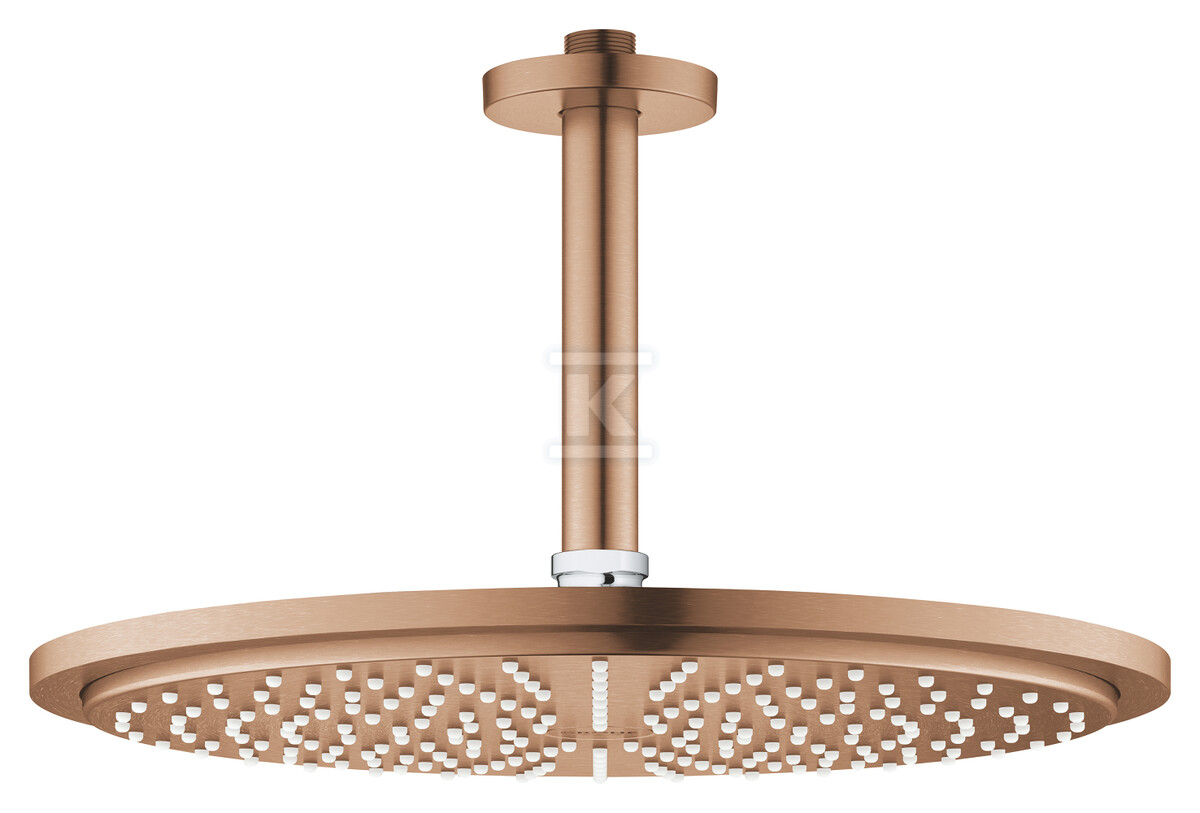Deszczownica Rainshower Cosmopolitan 310 z przepustem stropowym 142 mm, 1 strumień, brushed warm sunset, ogranicznik przepływu 9,5 l/min., metalowa 26067DL0 - obrazek 1