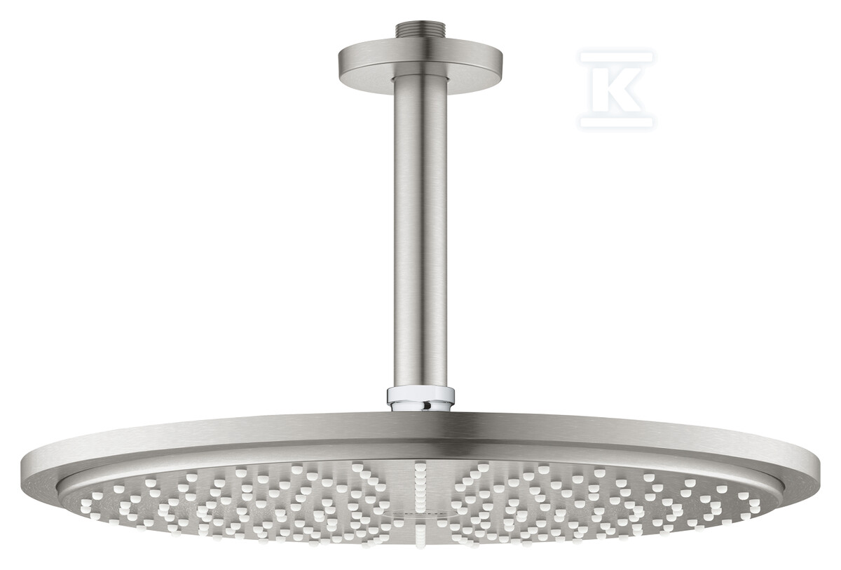 Deszczownica Rainshower Cosmopolitan 310 z przepustem stropowym 142 mm, 1 strumień, stal nierdzewna, ogranicznik przepływu 9,5 l/min., metalowa 26067DC0 - obrazek 1