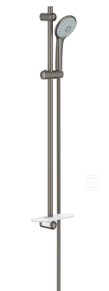 Zestaw prysznicowy Euphoria 110, 3 strumieniowy drążek 900mm, wąż 1750mm półka EasyReach brushed hard graphite 27226AL1