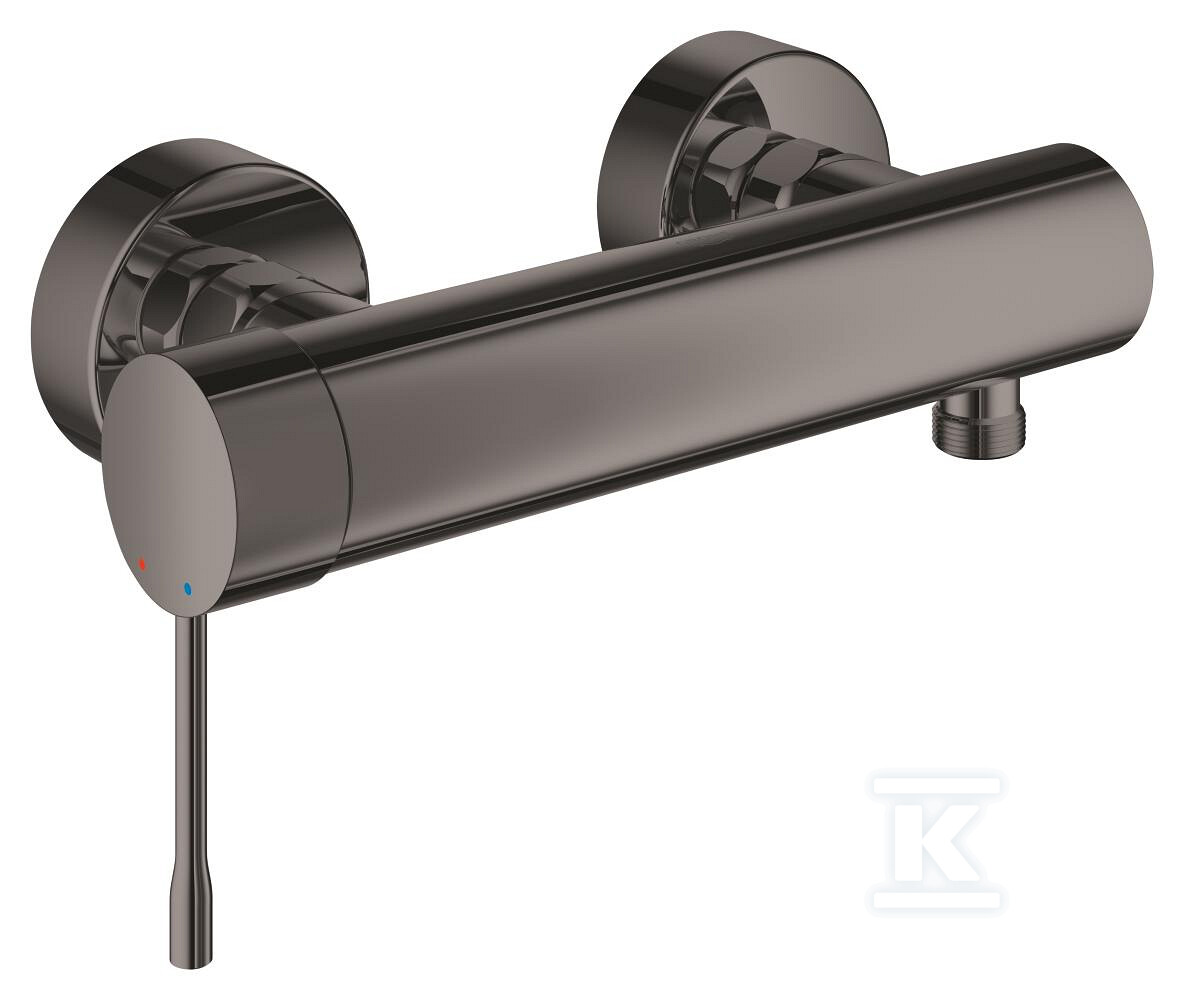 Bateria prysznicowa Grohe Essence jednouchwytowa, hard graphite, montaż ścienny natynkowy, głowica Ceramiczna 35 mm, ogranicznik temperatury 33636A01 - obrazek 1