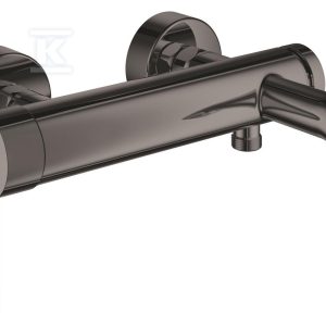 Bateria wannowa Grohe Essence jednouchwytowa, hard graphite, montaż ścienny natynkowy, głowica Ceramiczna 35 mm, ogranicznik temperatury 33624A01