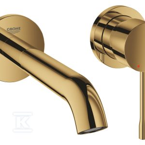 Bateria umywalkowa Grohe Essence 2-otworowa jednouchwytowa rozmiar M, cool sunrise, ogranicznik przepływu 5,7 l/min., regulowany perlator, wylewka 183 mm 19408GL1 Bateria umywalkowa Grohe Essence 2-otworowa jednouchwytowa rozmiar M, cool sunrise, ogranicznik przepływu 5,7 l/min., regulowany perlator, wylewka 183 mm 19408GL1