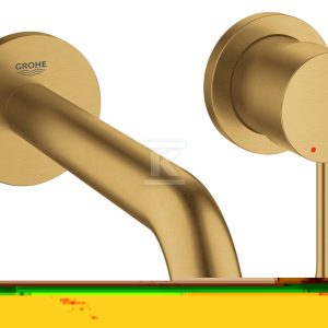 Bateria umywalkowa Grohe Essence 2-otworowa jednouchwytowa rozmiar M, brushed cool sunrise, ogranicznik przepływu 5,7 l/min., regulowany perlator, wylewka 183 mm 19408GN1 Bateria umywalkowa Grohe Essence 2-otworowa jednouchwytowa rozmiar M, brushed cool sunrise, ogranicznik przepływu 5,7 l/min., regulowany perlator, wylewka 183 mm 19408GN1