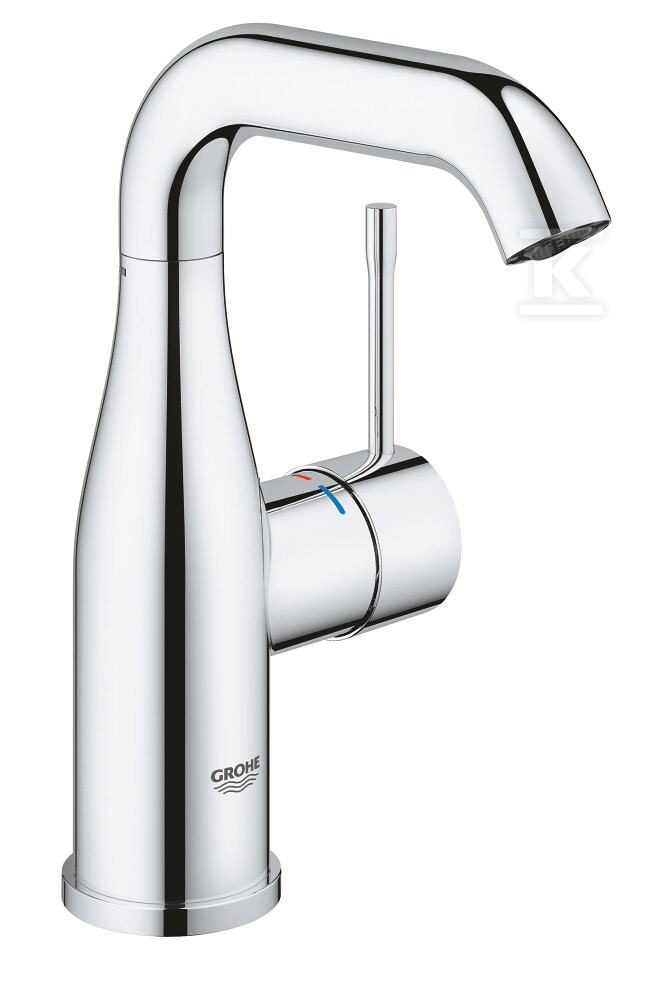 Bateria umywalkowa Grohe Essence jednouchwytowa, rozmiar M, chrom, ogranicznik przepływu 5,7 l/min., głowica Ceramiczna 28 mm, z korkiem push-open 23798001 - obrazek 1