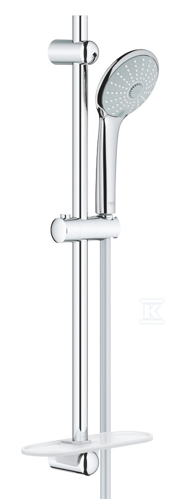 Zestaw prysznicowy Euphoria 110, 3 strumieniowy drążek 600mm, wąż 1750mm, półka, przepływ 9,5 l/min chrom 27243001