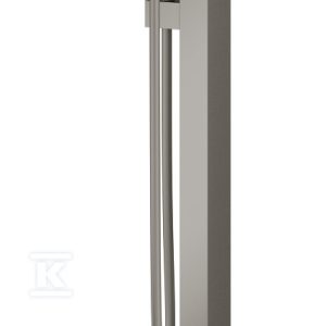 Bateria wannowa Grohe EuroCube wolnostojąca, brushed hard graphite, montaż podłogowy, głowica Ceramiczna 35 mm, z zestawem punktowym, wylewka 298 mm 23672AL1