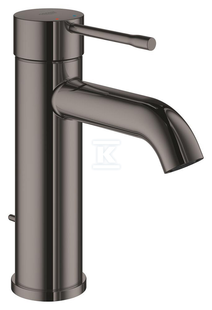 Bateria umywalkowa Grohe Essence jednouchwytowa, rozmiar S, hard graphite, ogranicznik przepływu 5,7 l/min., głowica Ceramiczna 28 mm, zestaw odpływowy z drążkiem 23589A01 - obrazek 1